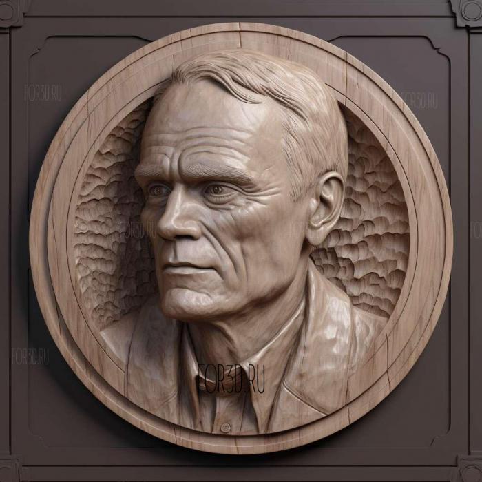 Paul Bettany 1 stl model for CNC